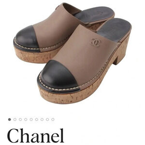 Chanel Cocomark Bi color sabo  Sandal Clog
